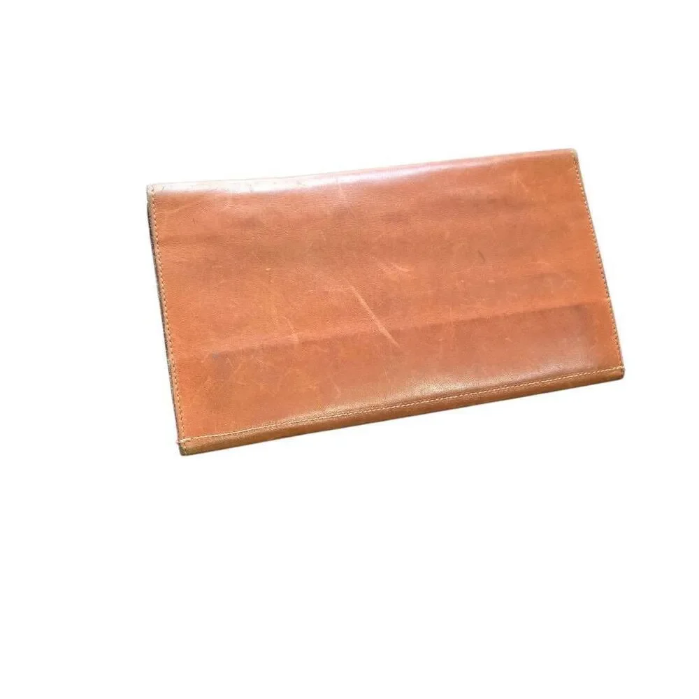 Roots Leather Large Wallet Clutch